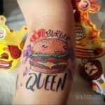 Фото рисунка татуировки с гамбургером 26.03.2021 №125 - burger tattoo - tatufoto.com