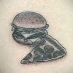 Фото рисунка татуировки с гамбургером 26.03.2021 №129 - burger tattoo - tatufoto.com