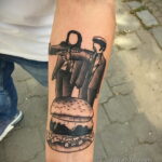 Фото рисунка татуировки с гамбургером 26.03.2021 №174 - burger tattoo - tatufoto.com