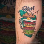 Фото рисунка татуировки с гамбургером 26.03.2021 №177 - burger tattoo - tatufoto.com