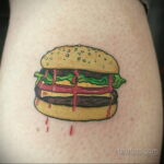 Фото рисунка татуировки с гамбургером 26.03.2021 №180 - burger tattoo - tatufoto.com