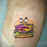 Фото рисунка татуировки с гамбургером 26.03.2021 №184 - burger tattoo - tatufoto.com