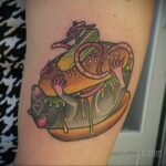 Фото рисунка татуировки с гамбургером 26.03.2021 №208 - burger tattoo - tatufoto.com