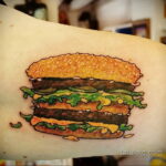 Фото рисунка татуировки с гамбургером 26.03.2021 №209 - burger tattoo - tatufoto.com