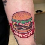 Фото рисунка татуировки с гамбургером 26.03.2021 №224 - burger tattoo - tatufoto.com