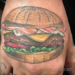 Фото рисунка татуировки с гамбургером 26.03.2021 №230 - burger tattoo - tatufoto.com
