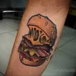 Фото рисунка татуировки с гамбургером 26.03.2021 №237 - burger tattoo - tatufoto.com