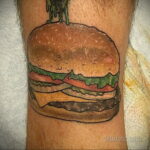 Фото рисунка татуировки с гамбургером 26.03.2021 №239 - burger tattoo - tatufoto.com