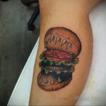 Фото рисунка татуировки с гамбургером 26.03.2021 №254 - burger tattoo - tatufoto.com