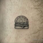 Фото рисунка татуировки с гамбургером 26.03.2021 №272 - burger tattoo - tatufoto.com