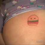 Фото рисунка татуировки с гамбургером 26.03.2021 №273 - burger tattoo - tatufoto.com