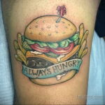 Фото рисунка татуировки с гамбургером 26.03.2021 №277 - burger tattoo - tatufoto.com