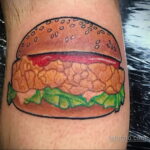 Фото рисунка татуировки с гамбургером 26.03.2021 №279 - burger tattoo - tatufoto.com