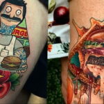 Фото рисунка татуировки с гамбургером 26.03.2021 №292 - burger tattoo - tatufoto.com