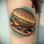 Фото рисунка татуировки с гамбургером 26.03.2021 №309 - burger tattoo - tatufoto.com