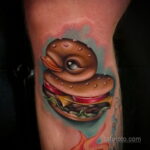 Фото рисунка татуировки с гамбургером 26.03.2021 №312 - burger tattoo - tatufoto.com