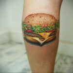 Фото рисунка татуировки с гамбургером 26.03.2021 №317 - burger tattoo - tatufoto.com