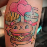 Фото рисунка татуировки с гамбургером 26.03.2021 №329 - burger tattoo - tatufoto.com