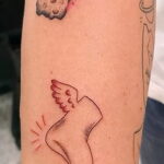 Фото татуировки с кометой (астероидом) 27.03.2021 №011 - comet tattoo - tatufoto.com
