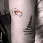 Фото татуировки с кометой (астероидом) 27.03.2021 №016 - comet tattoo - tatufoto.com