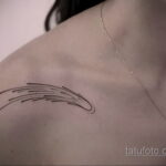 Фото татуировки с кометой (астероидом) 27.03.2021 №048 - comet tattoo - tatufoto.com