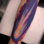 Фото татуировки с кометой (астероидом) 27.03.2021 №067 - comet tattoo - tatufoto.com