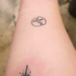 Фото татуировки с кометой (астероидом) 27.03.2021 №068 - comet tattoo - tatufoto.com