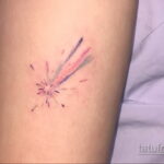 Фото татуировки с кометой (астероидом) 27.03.2021 №077 - comet tattoo - tatufoto.com
