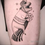 Фото татуировки с кометой (астероидом) 27.03.2021 №085 - comet tattoo - tatufoto.com