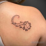 Фото татуировки с кометой (астероидом) 27.03.2021 №105 - comet tattoo - tatufoto.com