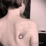 Фото татуировки с кометой (астероидом) 27.03.2021 №111 - comet tattoo - tatufoto.com