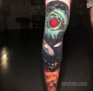 Фото татуировки с кометой (астероидом) 27.03.2021 №114 - comet tattoo - tatufoto.com