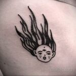 Фото татуировки с кометой (астероидом) 27.03.2021 №117 - comet tattoo - tatufoto.com