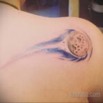 Фото татуировки с кометой (астероидом) 27.03.2021 №122 - comet tattoo - tatufoto.com