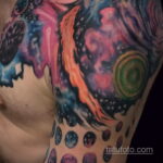 Фото татуировки с кометой (астероидом) 27.03.2021 №136 - comet tattoo - tatufoto.com