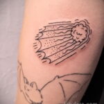 Фото татуировки с кометой (астероидом) 27.03.2021 №141 - comet tattoo - tatufoto.com