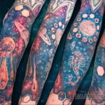 Фото татуировки с кометой (астероидом) 27.03.2021 №144 - comet tattoo - tatufoto.com