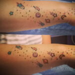 Фото татуировки с кометой (астероидом) 27.03.2021 №155 - comet tattoo - tatufoto.com