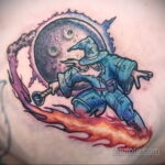 Фото татуировки с кометой (астероидом) 27.03.2021 №156 - comet tattoo - tatufoto.com