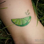 Фото татуировки с лаймом 31.03.2021 №002 - lime tattoo - tatufoto.com
