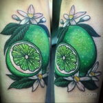 Фото татуировки с лаймом 31.03.2021 №022 - lime tattoo - tatufoto.com
