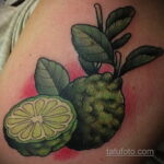 Фото татуировки с лаймом 31.03.2021 №029 - lime tattoo - tatufoto.com