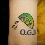 Фото татуировки с лаймом 31.03.2021 №081 - lime tattoo - tatufoto.com