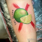 Фото татуировки с лаймом 31.03.2021 №166 - lime tattoo - tatufoto.com