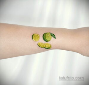Фото татуировки с лаймом 31.03.2021 №190 - lime tattoo - tatufoto.com