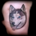 Фото татуировки с собакой породы Хаски 08.03.2021 №14114 - husky tattoo - tatufoto.com