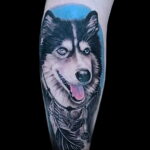 Фото татуировки с собакой породы Хаски 08.03.2021 №17117 - husky tattoo - tatufoto.com