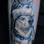 Фото татуировки с собакой породы Хаски 08.03.2021 №27127 - husky tattoo - tatufoto.com