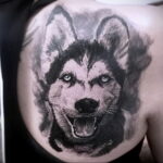 Фото татуировки с собакой породы Хаски 08.03.2021 №35135 - husky tattoo - tatufoto.com