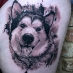 Фото татуировки с собакой породы Хаски 08.03.2021 №47147 - husky tattoo - tatufoto.com